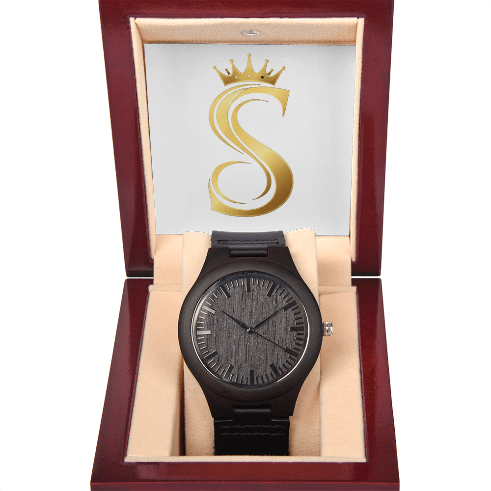 Seventus Logo, Transparent Background, Wooden Watch
