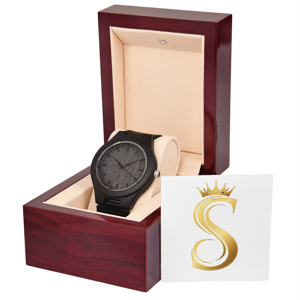 Seventus Logo, Transparent Background, Wooden Watch