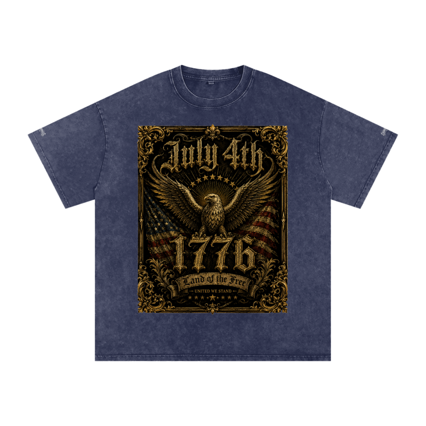 DOMINUS | July 4th 1776 , Snow Washed Oversized Cotton T-Shirt