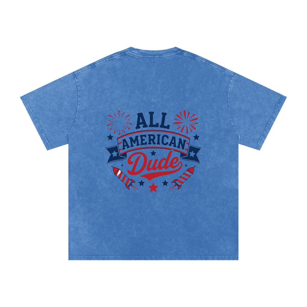 DOMINUS | All American Dude, Snow Washed Oversized Cotton T-Shirt