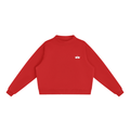 Essential Fleece Mock-Neck Crew Sweatshirt