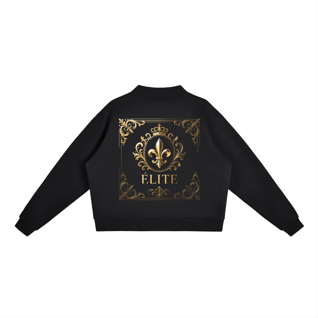 ELITE | Royal, Essential Fleece Mock-Neck Crew Sweatshirt