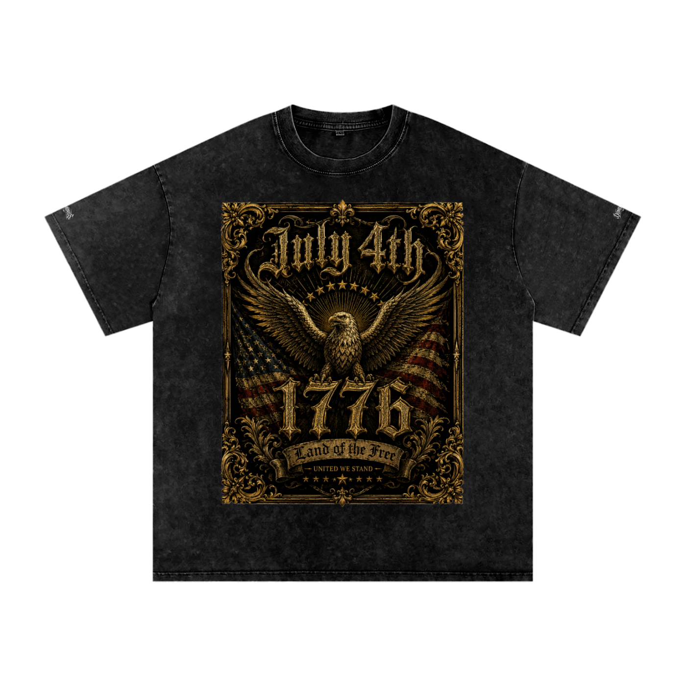 DOMINUS | July 4th 1776 , Snow Washed Oversized Cotton T-Shirt