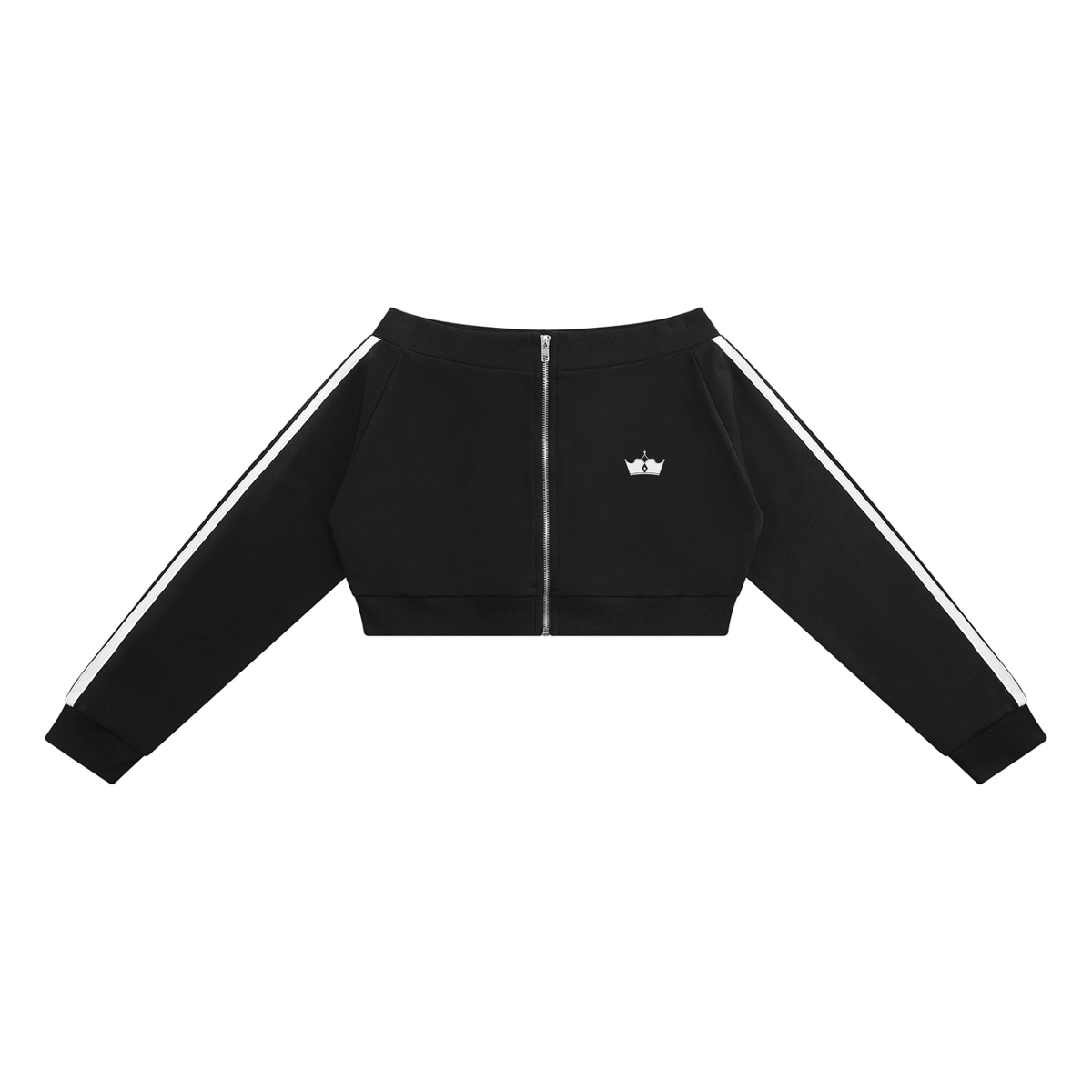 Off-Shoulder Full Zip Hoodie