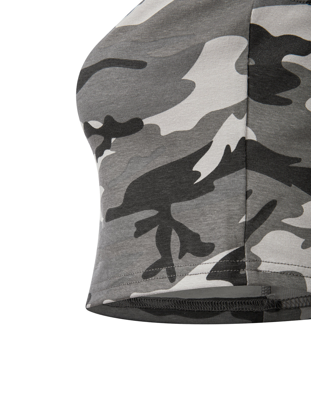 Camo Cropped Tube Top