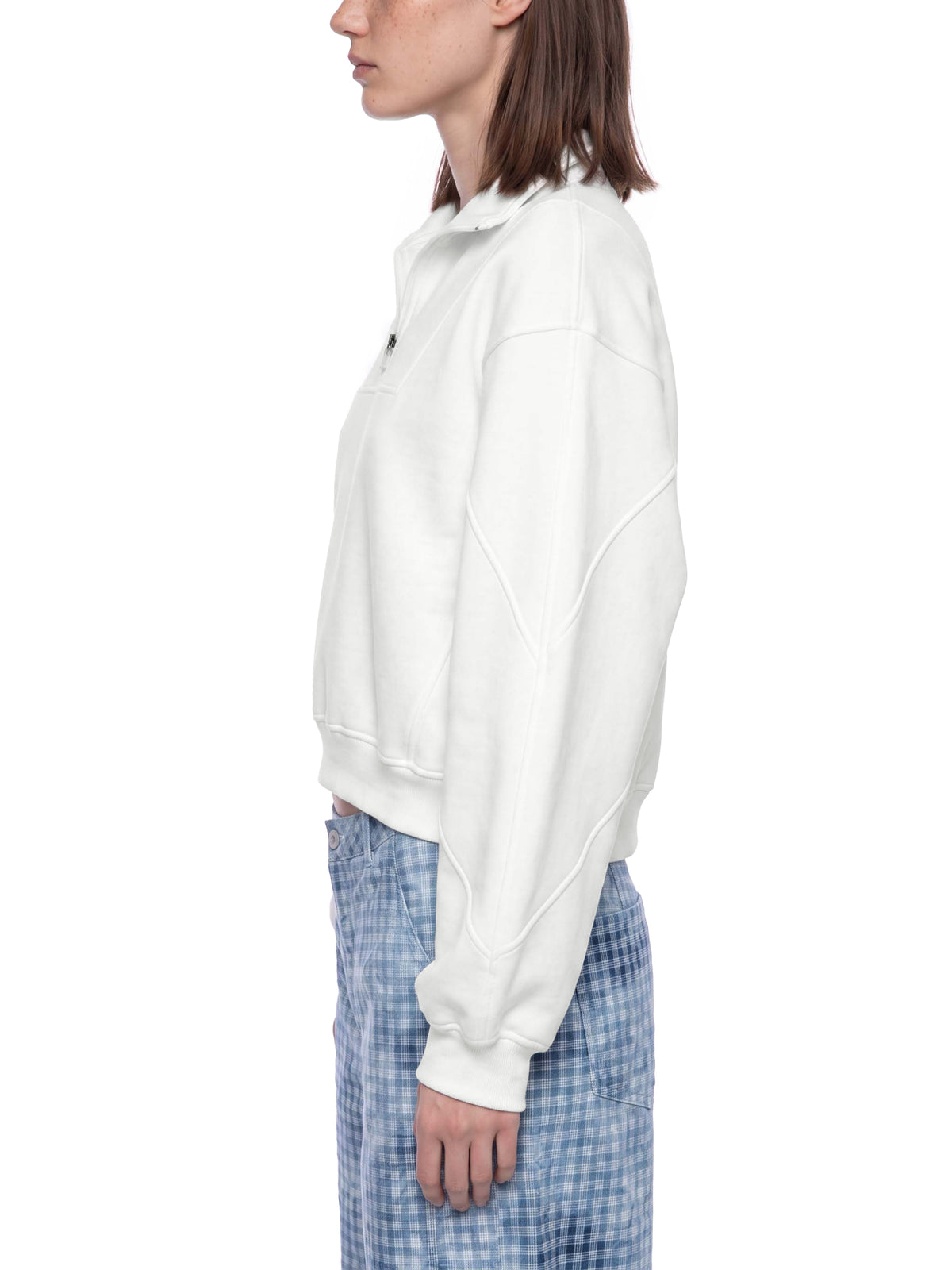 Loose Fleece Quarter-Zip Sweatshirt